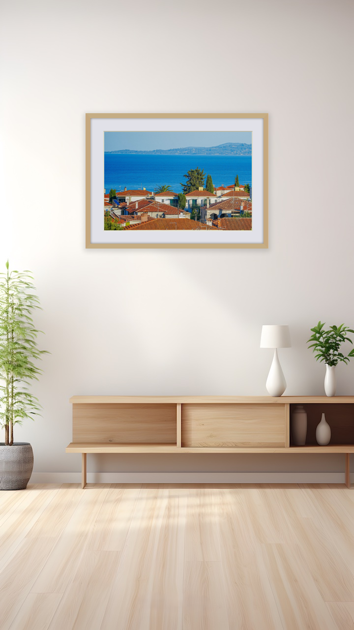 アフィトス村の美しい地中海風景