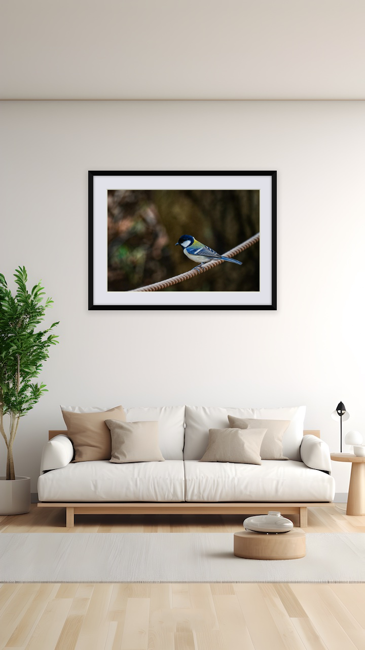 ロープの上の芸術家～シジュウカラ